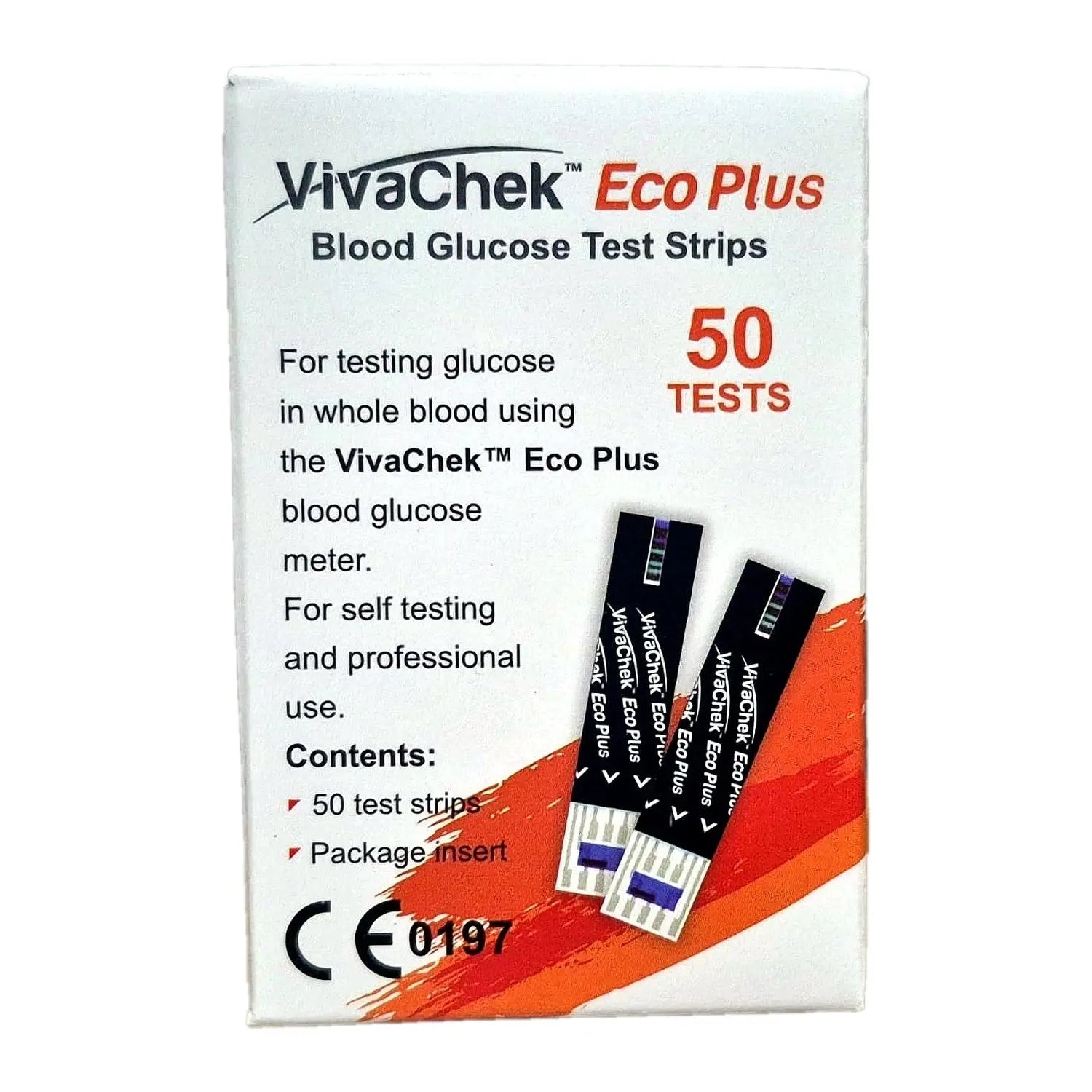 VivaChek Eco Plus Blood Glucose Test Strips – Pack of 50